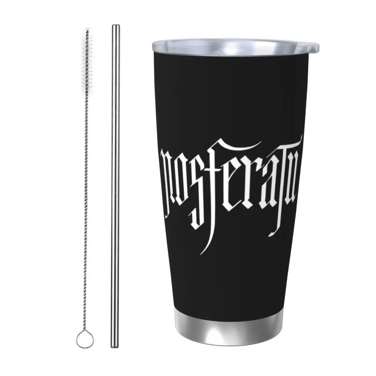 

Nosferatu 2024 Movie Logo Stainless Steel Tumbler Vacuum Insulated Mugs Thermal Cold Bottle Straw With Lid 20oz
