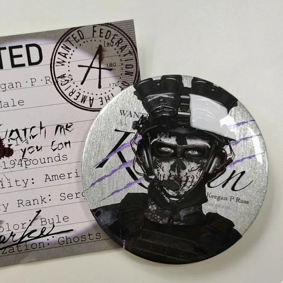 친구를 위한 새로운 잘생긴 콜 오브 듀티 고스트 Keegan 홈메이드 바 배지 선물 필수품