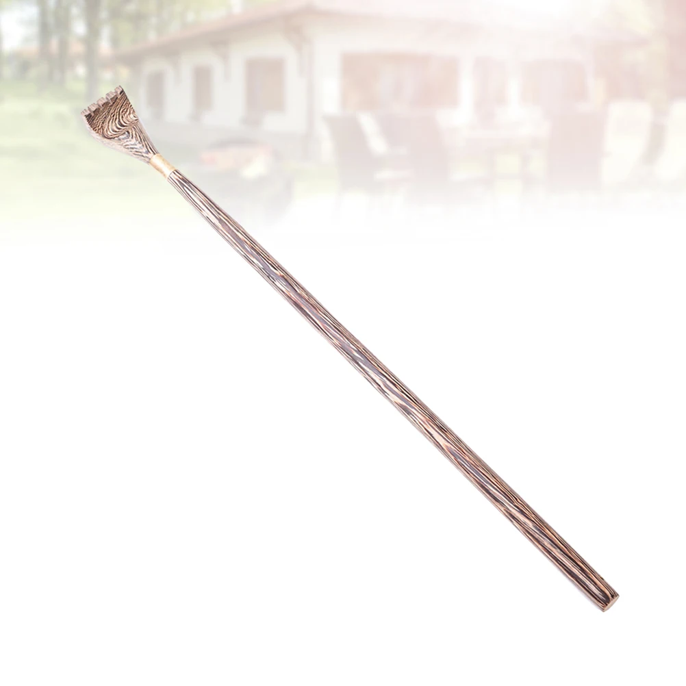 

Ergonomic Wooden Scratcher Extended Handle Durable Teakwood Comfortable Grip Portable Back Scratch Massager Rake Style Wood Back