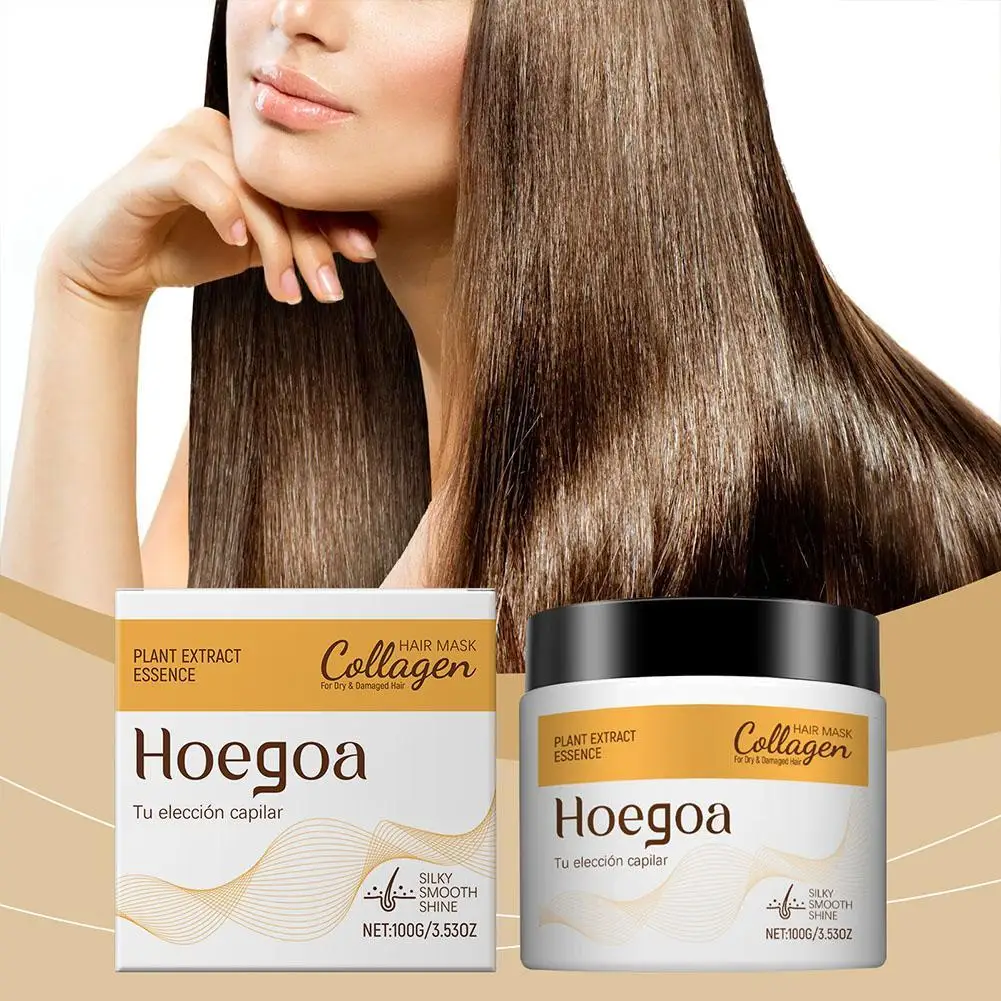 

100G Collagen Keratin Hair Mask Dual Oil Control Moisturizer Conditioner Soft Smooth Frizz Damaged Repair Revitalize Hair Care