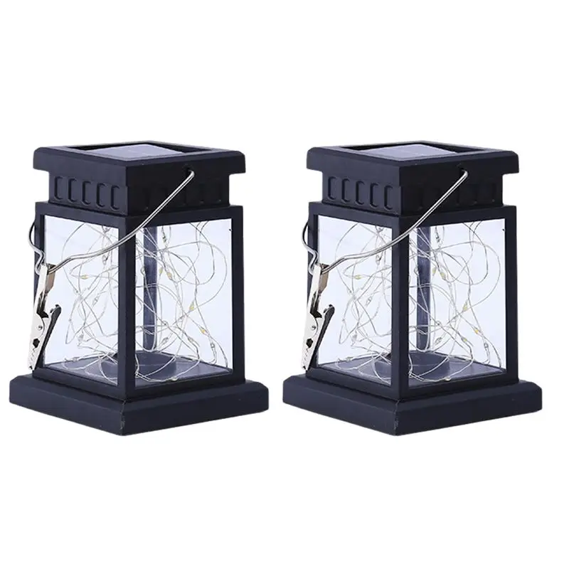 

Солнечный подвесной фонарь для улицы, свет с эффектом свечи, садовый светильник, ночник, водонепроницаемый подвесной светильник-AT64