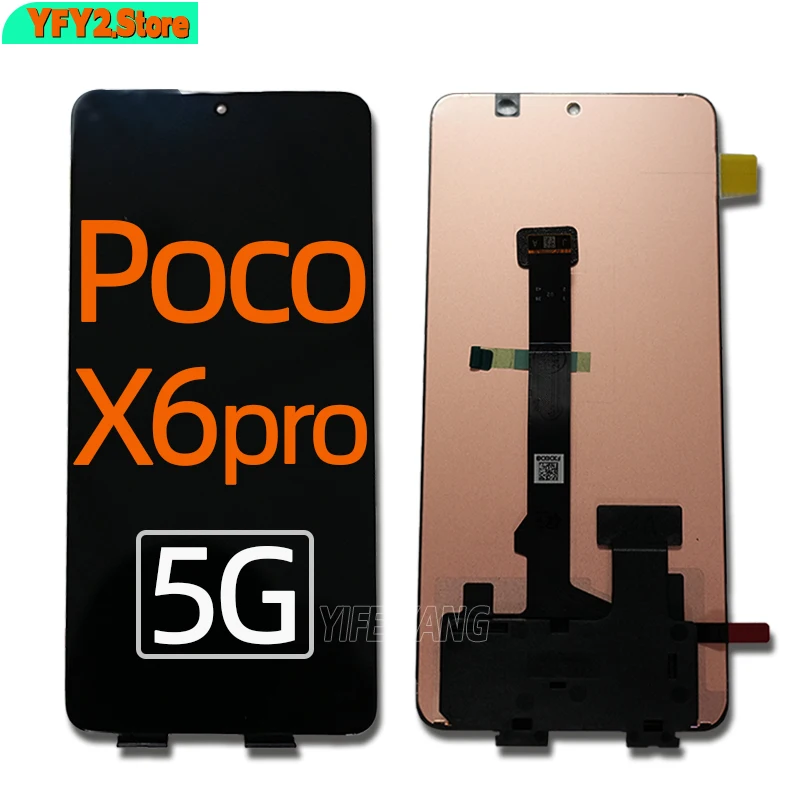 

100% новая замена OEM AMOLED Pantalla для Xiaomi Mi Poco X6 Pro 5G ЖК-дисплей с цифровым преобразователем сенсорного экрана в сборе