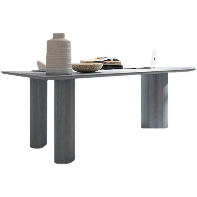 ae-Nordic Solid Wood Dining Table Half Wall-Mounted Island Table Modern Minimalist Entry Long Table Adjustable Height 10 Year