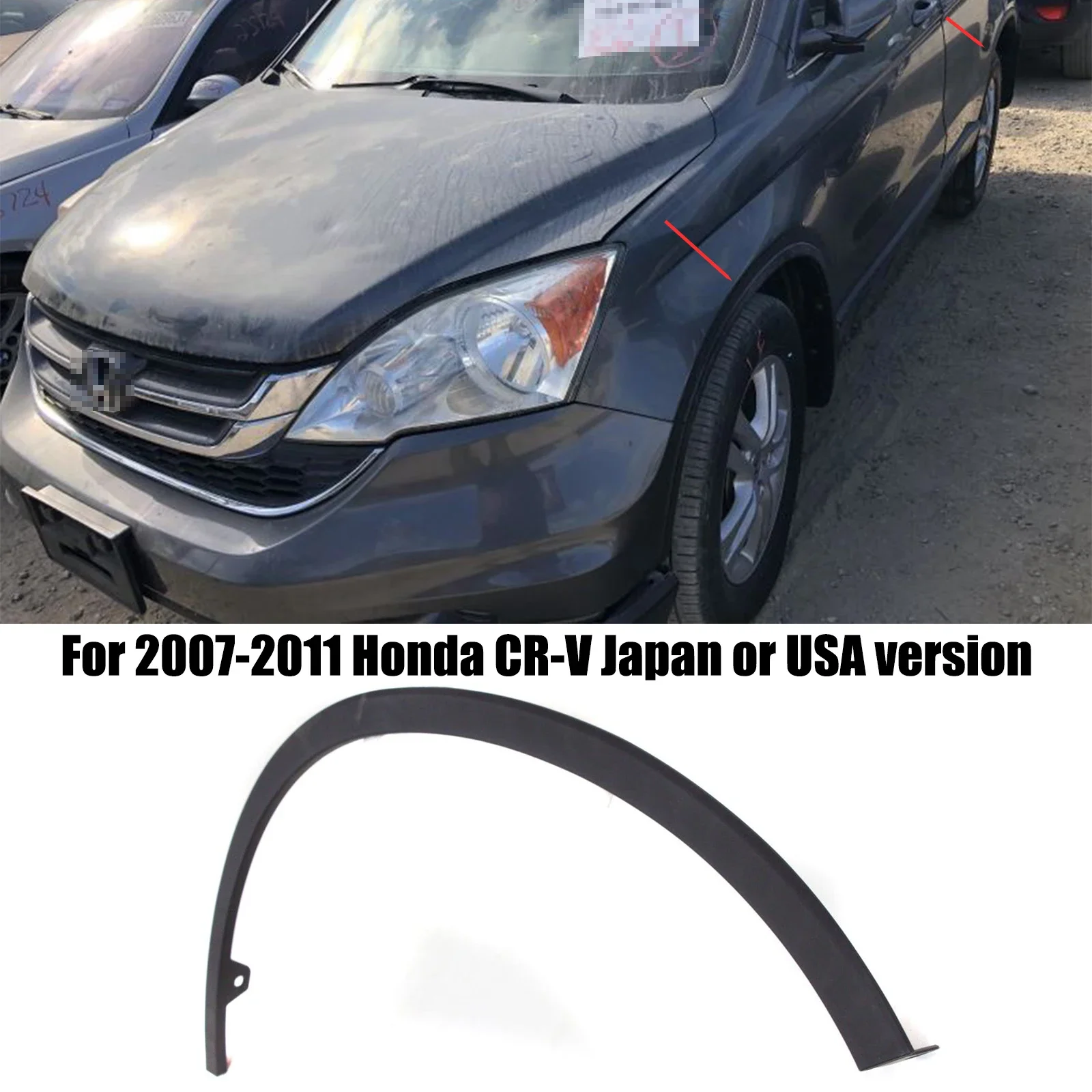 

For 2007-2011 Honda CR-V Japan or USA Version Wheel Eyebrow Fender Trim Molding