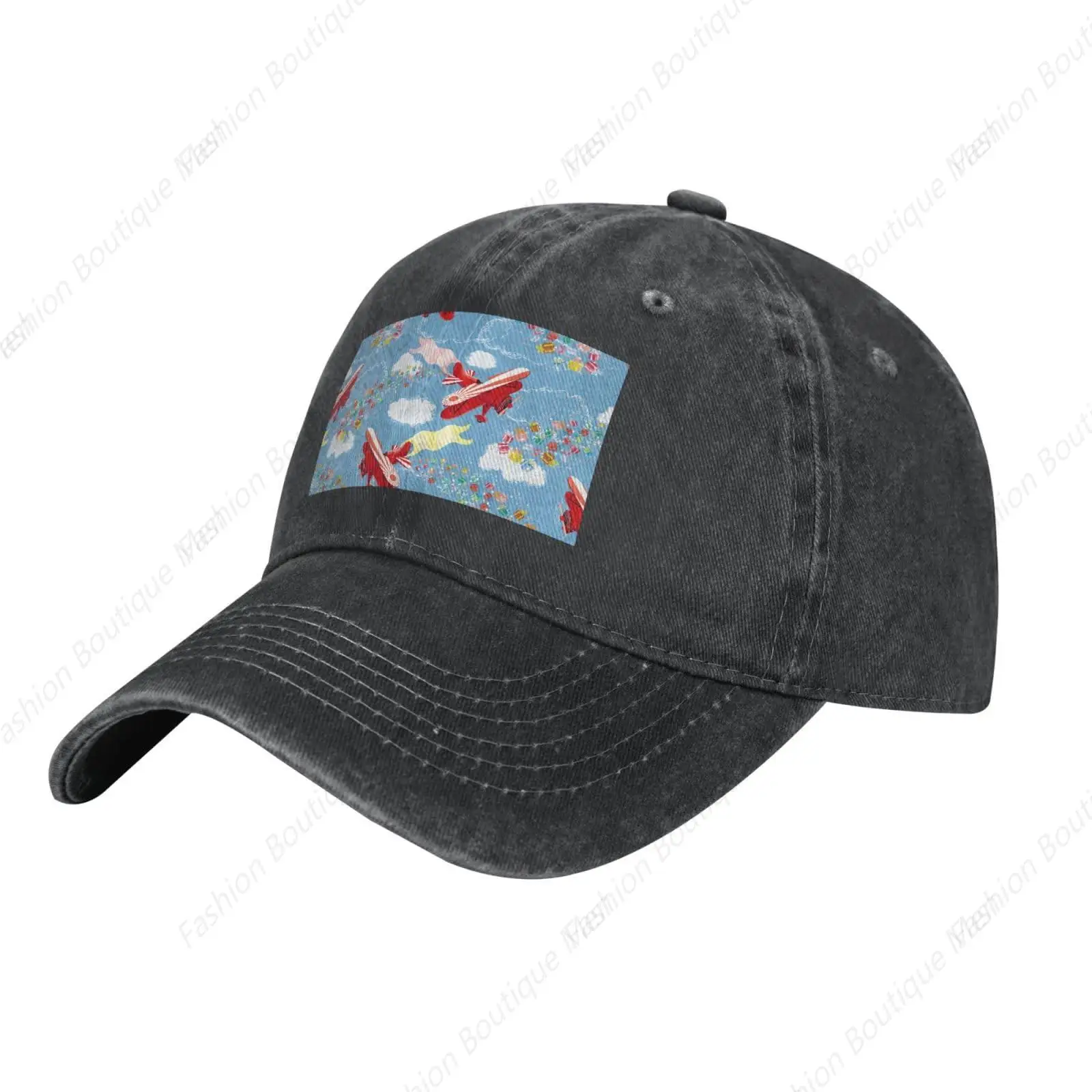 

Hot-Selling Vintage Planes Printing Sunscreen Cowboy Hat Peaked Caps Baseball Caps Trucker Hat Men Women Fashion Caps