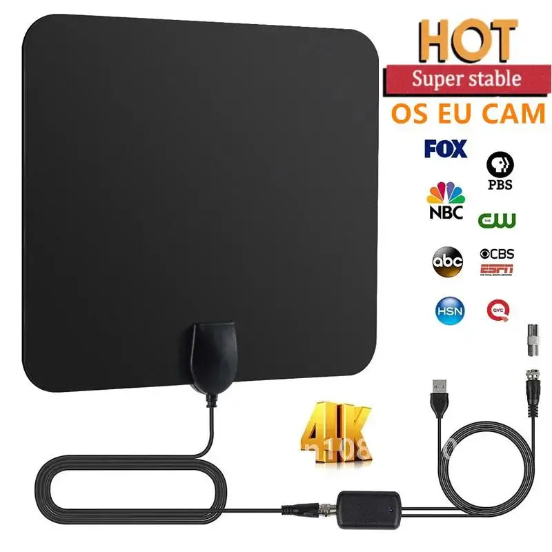 Europe TV Antenne polska lines DE Oscam 4K HD TV Box DVB Digital EU Stecker cccann Antenne flache Design