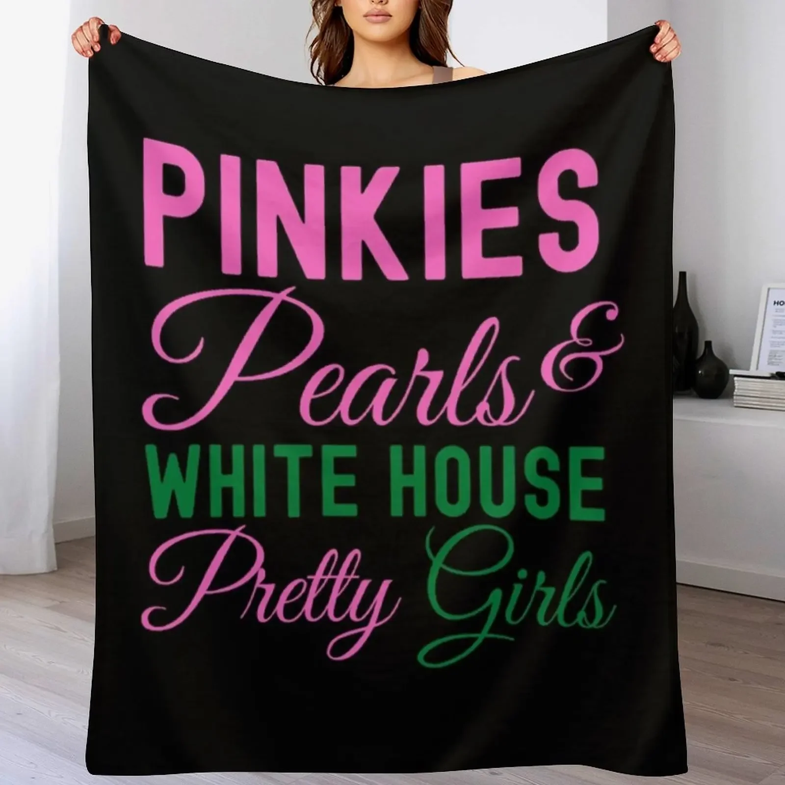 Pinkies Pearls White House Pretty Girls Kamala Harris Aka Throw Blanket bed plaid warm for winter Summer Blankets