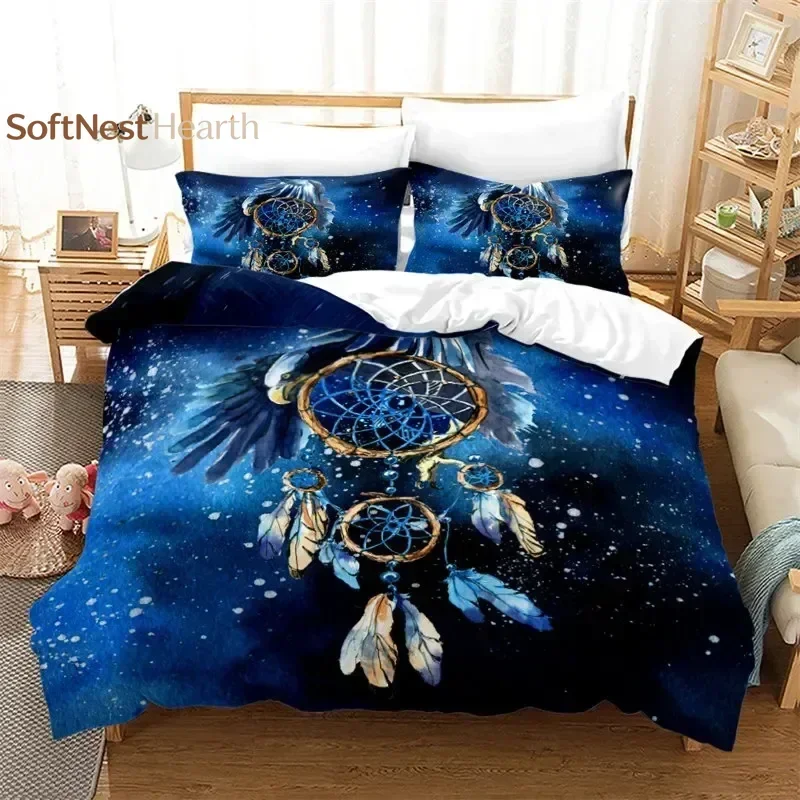 2026 Dreamcatcher Bohemia Mandala Feathers Bedding Set Boys Girls Twin Queen Size Duvet Cover Pillowcase Bed Kids Adult