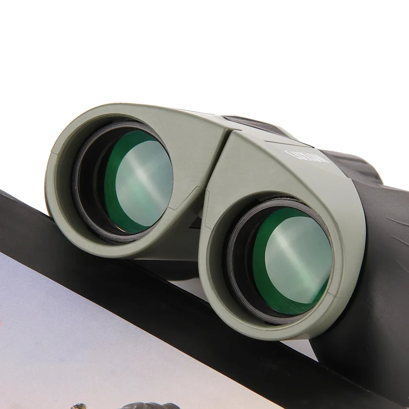 LUXUN 10X25 Mini Binoculars Telescope Bak4 Portable Night Vision Spyglass HD Telescope for Smartphone for Travel Hunting Camping