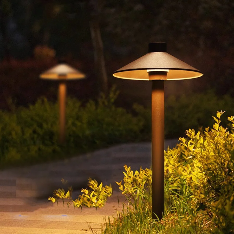 

7W Outdoor Mushroom LED Lawn Lamps Waterproof Landscape Path Lights Aluminum Landscape Pillar Lamp Patio Bollard Lighting