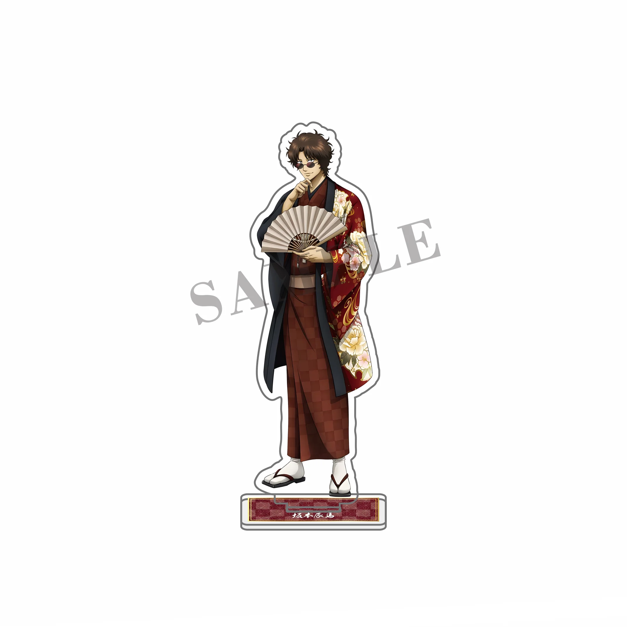 Anime Gintama！Kimono costume 15cm High Transparency Double-Sided Printed Acrylic Stand Desktop ornaments Gifts keychain