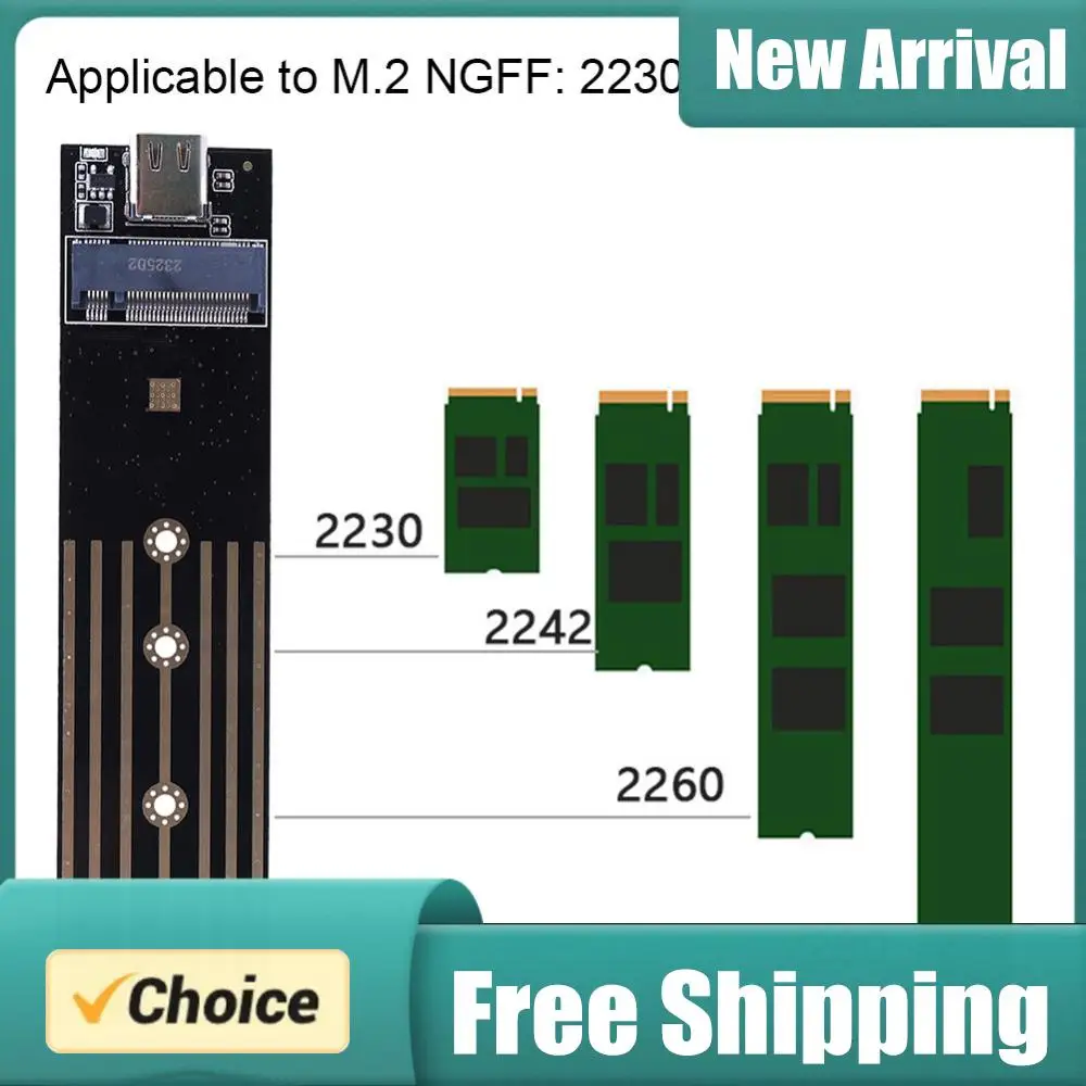 M.2 to USB 3.0 Type C Riser Board Converter NGFF B+M Key 6Gbps 10Gbps NVME Adapter Card for 2230 2240 2260 2280 M2 SSD