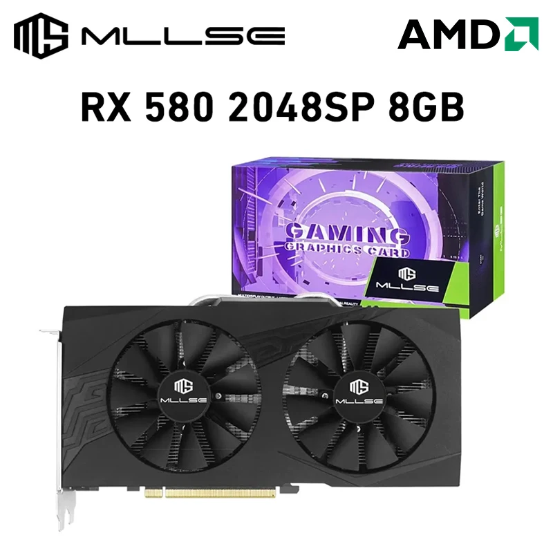 MLLSE Performance-Segment Graphics Card AMD Radeon RX 580 8GB 2048SP Placa De Video GDDR5 256-bit PCI Express 3.0 ×16 Gaming GPU