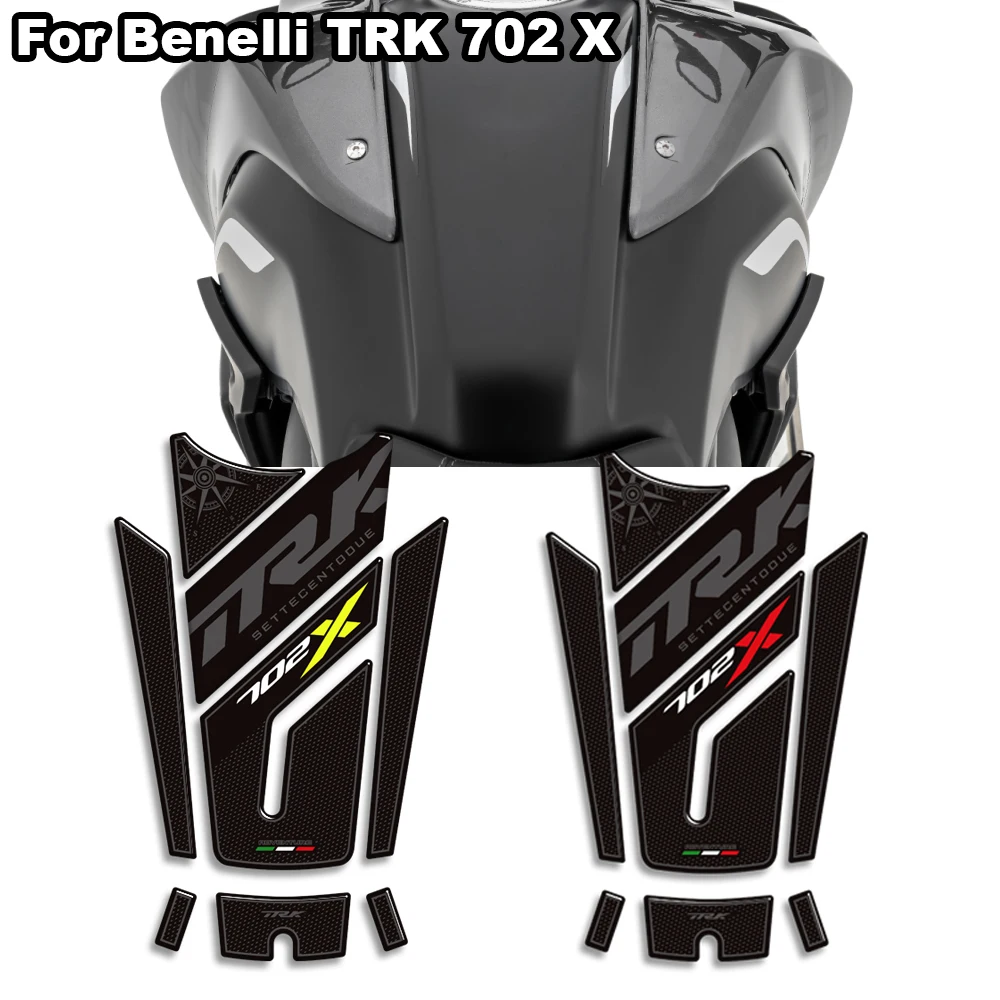

Motorcycle Protector Tank Knee Pad Grips Gas Fuel Oil Stickers Decals For Benelli TRK 702 X 702X Adventure 2023 2024