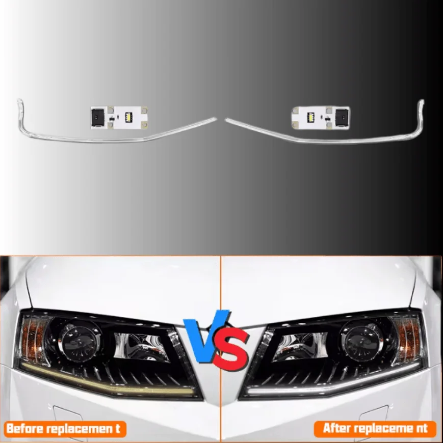 

Для VW Skoda Octavia 2015 2016 2017 автомобильные фары DRL трубки чипы акриловая направляющая полоса света DRL пластина печатной платы чипы