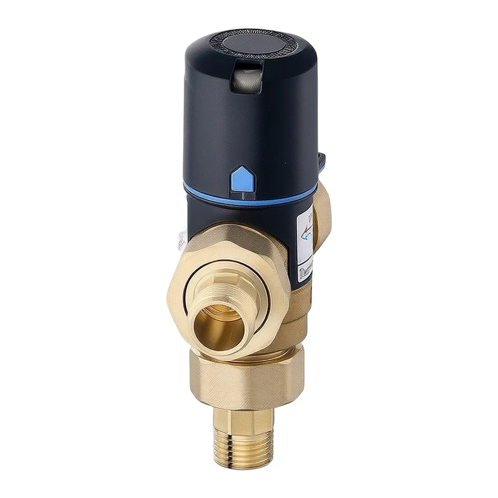 Three-Way Thermostatic Mixing Valve Made of Brass for HVAC Temperature Regulation and Hot For Water System Stability