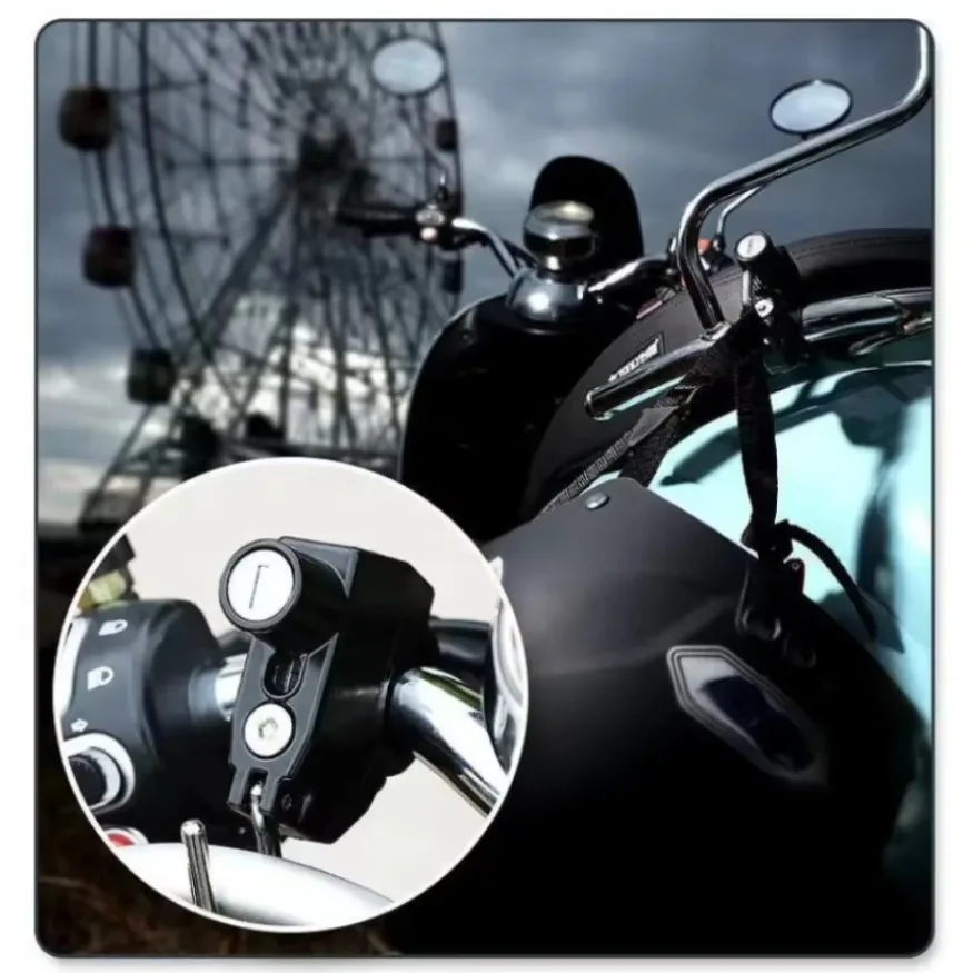 Motorcycle Universal Helmet Lock Handlebar 22-26mm Anti-theft Security Motorbike Helmet Accessories Motorcycle 1SET