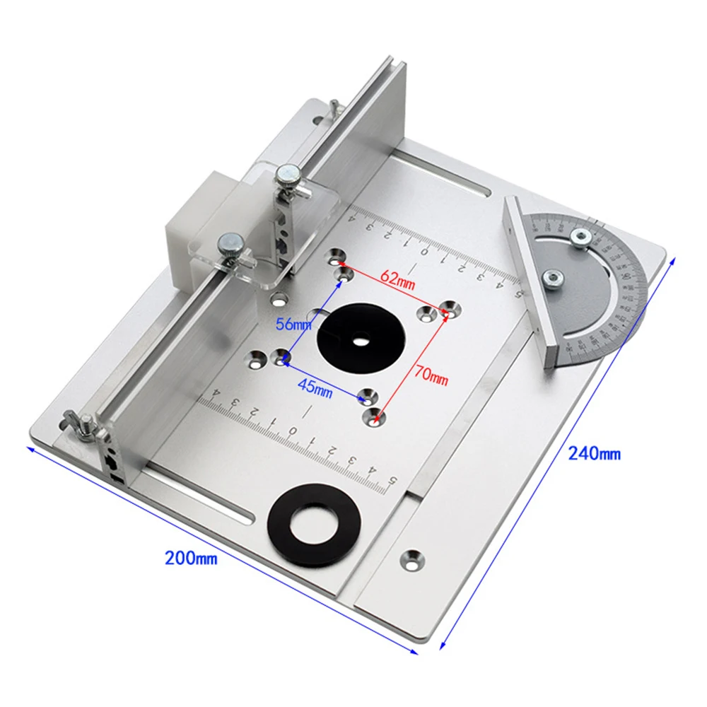 C8 lavorazione del legno Router di alluminio tavolo macchina per incidere Flip Plate Multi-funzione di sollevamento inserto piastra strumento argento