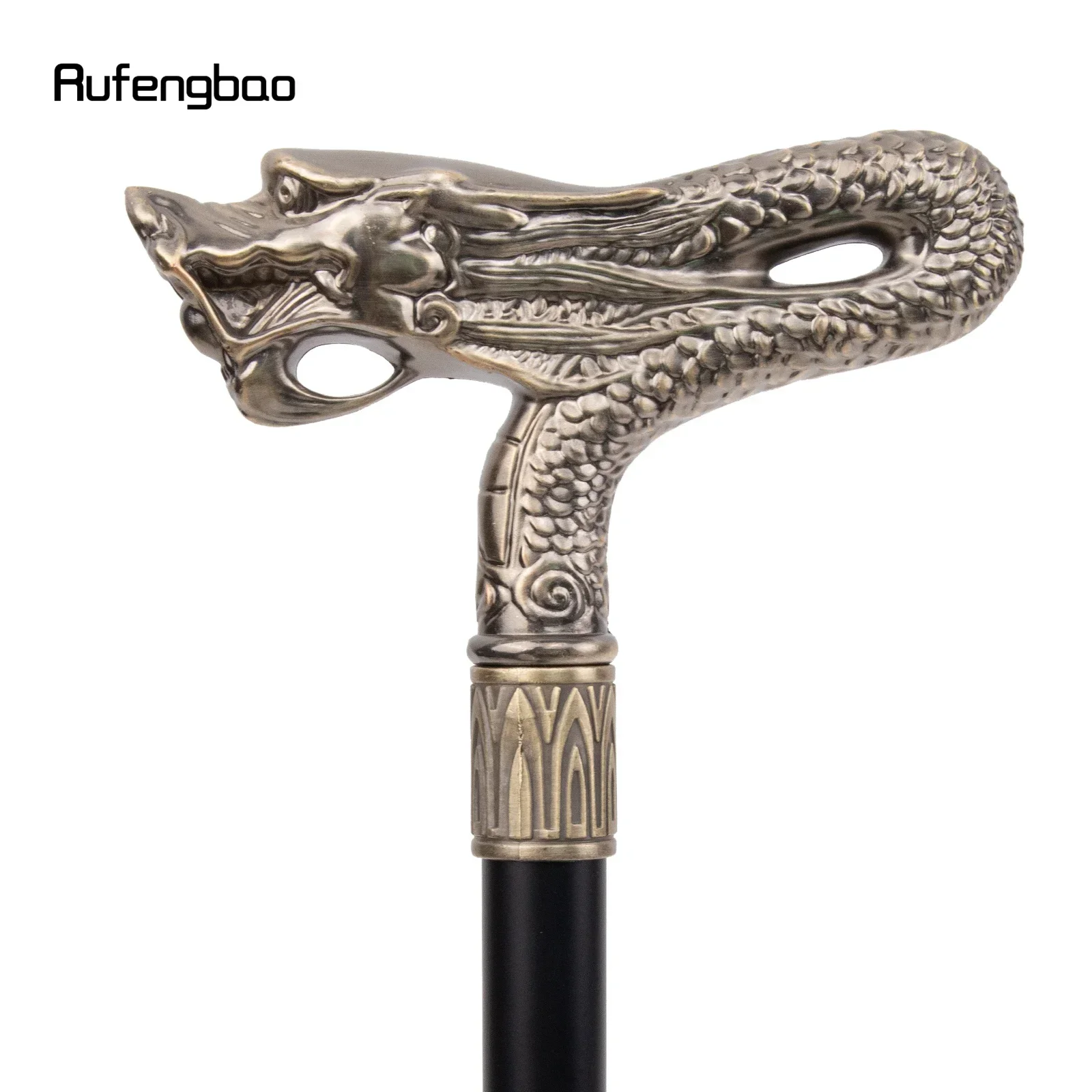 Copper Dragon Head Fashion Walking Stick Decorative Stick Cospaly Vintage Party Fashionable Walking Cane Crosier 92cm