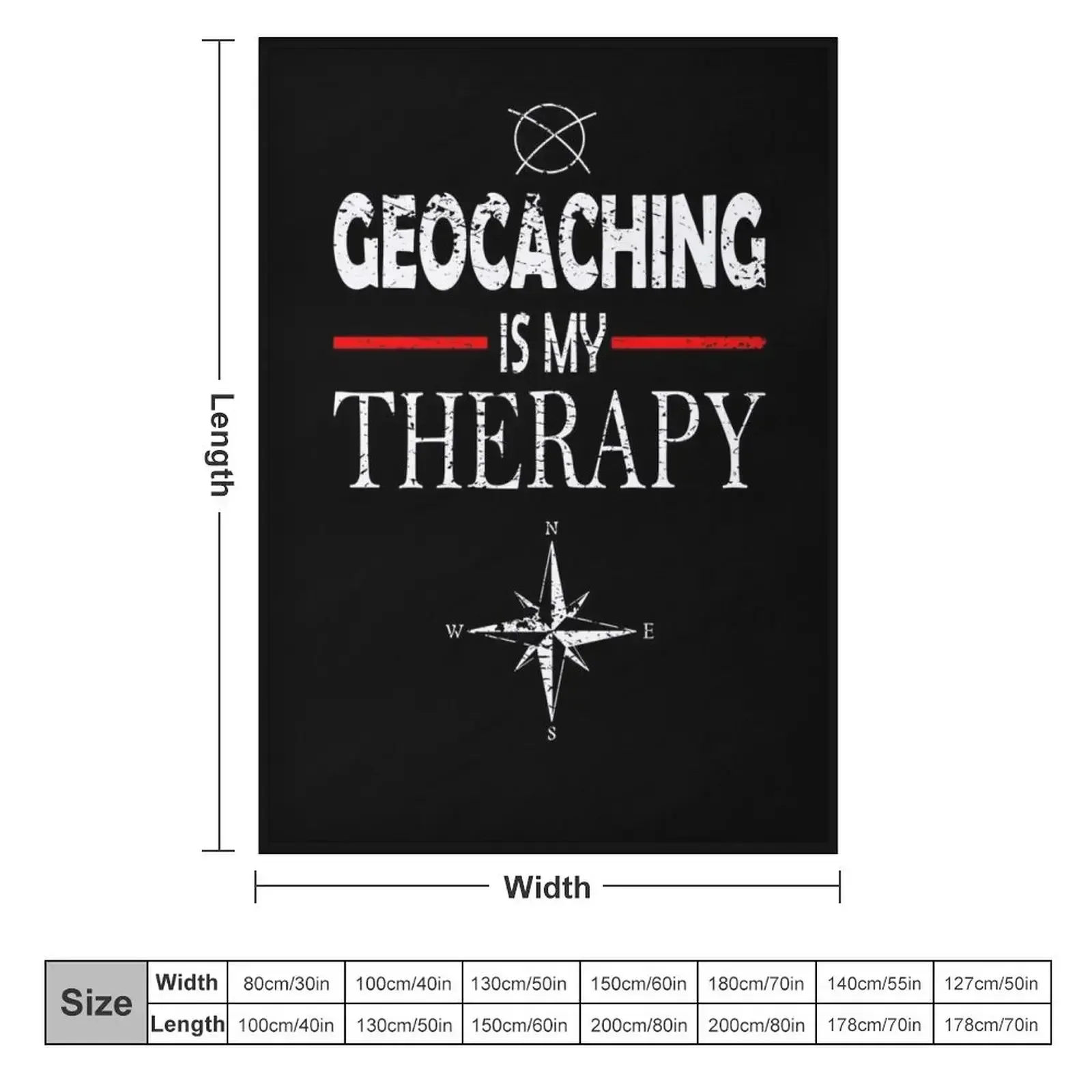 Geocaching is my therapy Throw Blanket couch cozy soft plush fuzzy picnic outdoor blanket