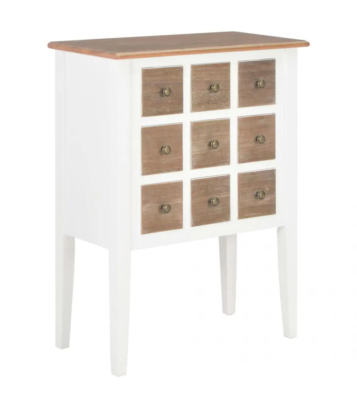 White solid wood sideboard 54x30x80 cm