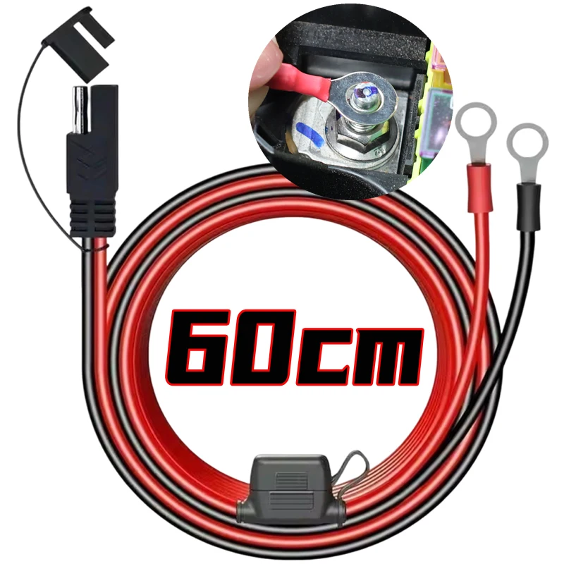 

Водонепроницаемый кабель питания для аккумулятора автомобиля на солнечной батарее Кабель для зарядки аккумулятора SAE к SAE 12 В-36 В Шнур солнечной вилки 16AWG Автомобильный удлинительный кабель