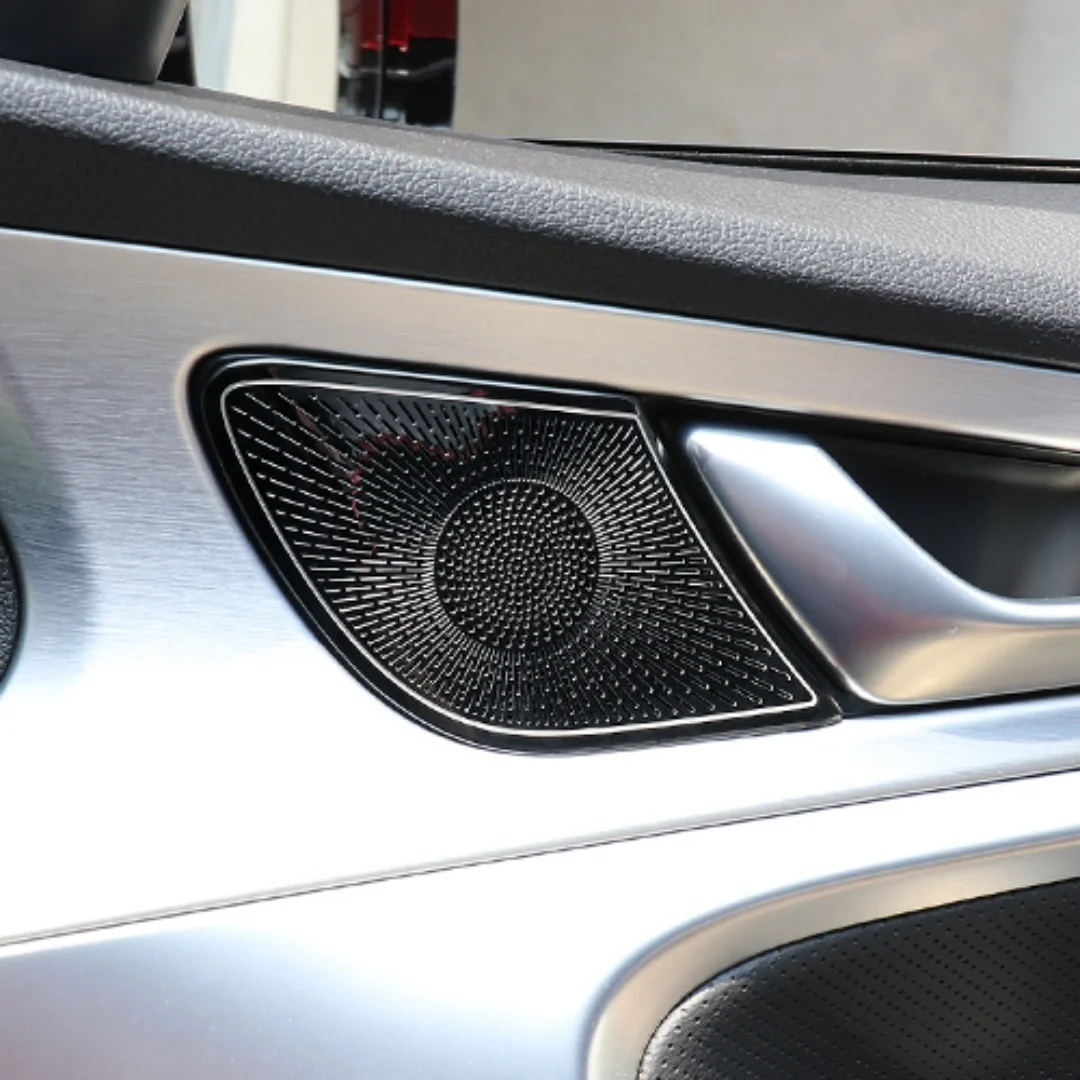 

4PCS Car Stainless Steel Interior Door Tweeter Speaker Protective Covers for Genesis G70 2019-2026 Left-Hand Drive Accessories