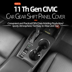For HONDA 2022-2025 11th Gen Civic Sedan Hatchback AT Decorative sticker for gear shift panel