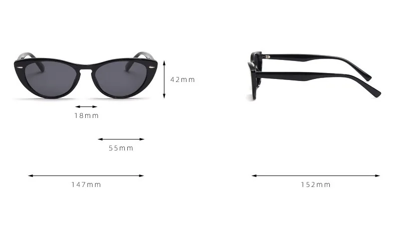 Neue Vintage-Sonnenbrillen für Damen und Herren, sexy Retro-Sonnenbrillen mit kleinem Cat-Eye-Design, runde, farbenfrohe Brillen für Frauen und Männer. – Detail 1