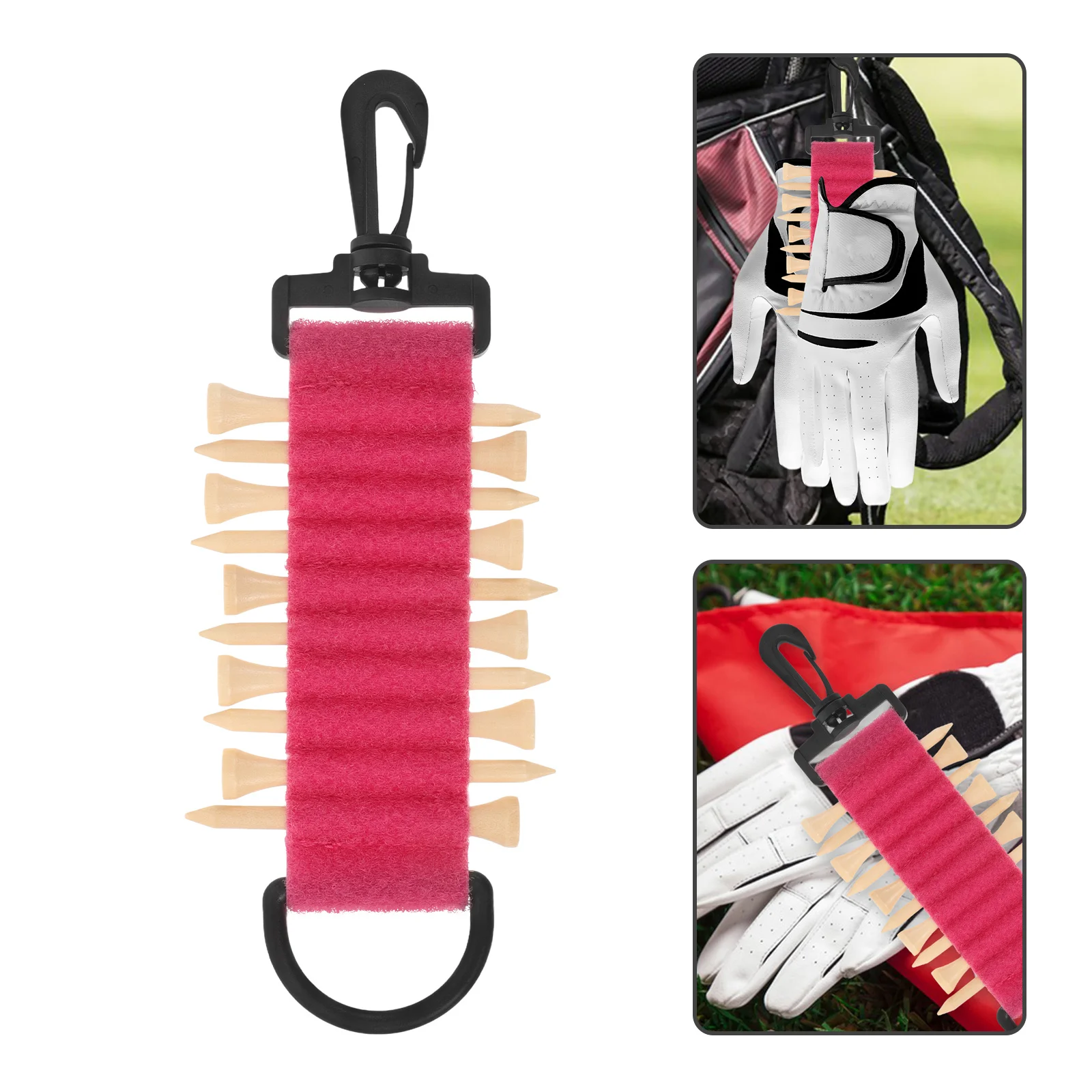 

Golf Tee Holder Dualsided Hanging Design Clip Portable Golf Accessory Golfing Supplies Storage Stand Hanging Tee Stand