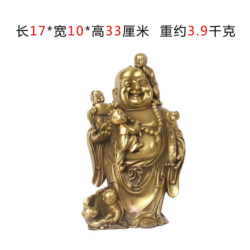 Laughing Figurine, Bronze Ornament, Handicraft, Wholesale, Manufacturer, Five-Child Buddha