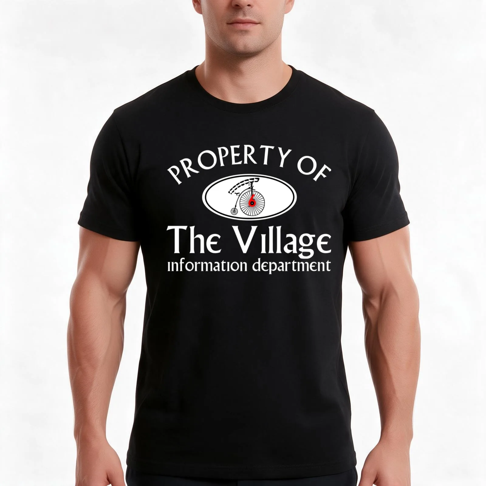 Property Of The Village T-Shirt, Summer Casual Cotton Tee, Oversized Streetwear Tops, Vintage Graphic Print, Unisex Men Women