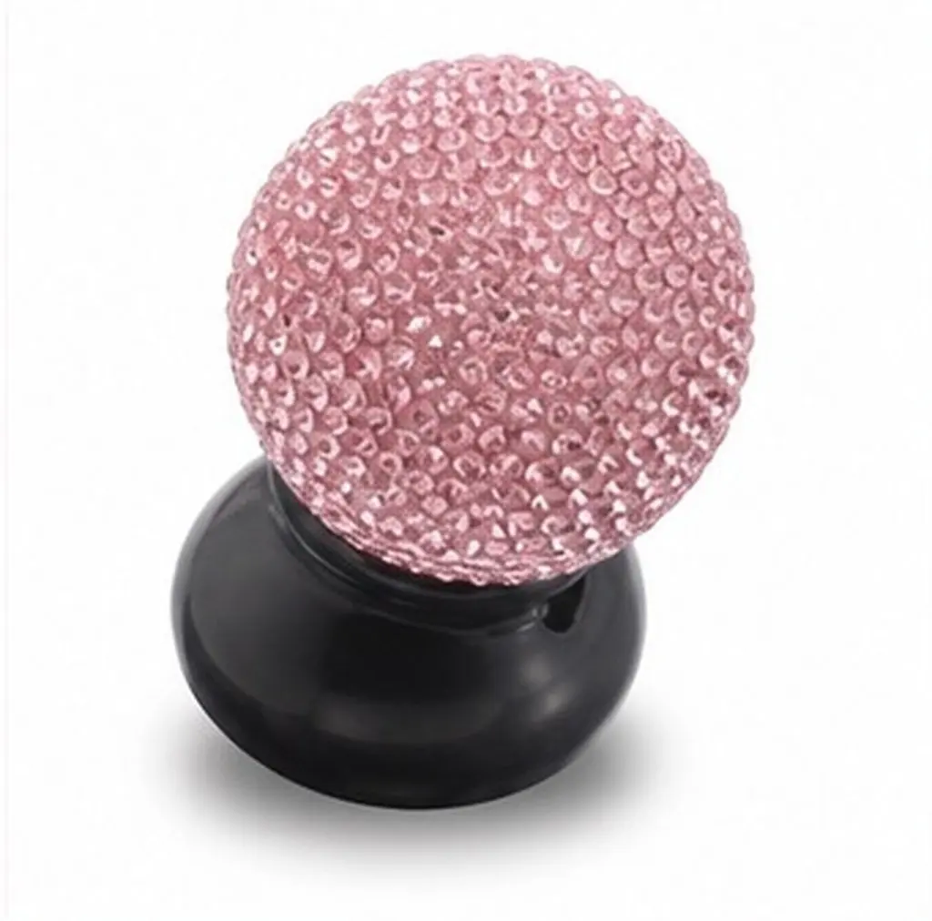 Push Start Button Cover Rhinestone Joystick Style Sparkling Crystal Car Interior Decoration for Women One Touch Start Comfort