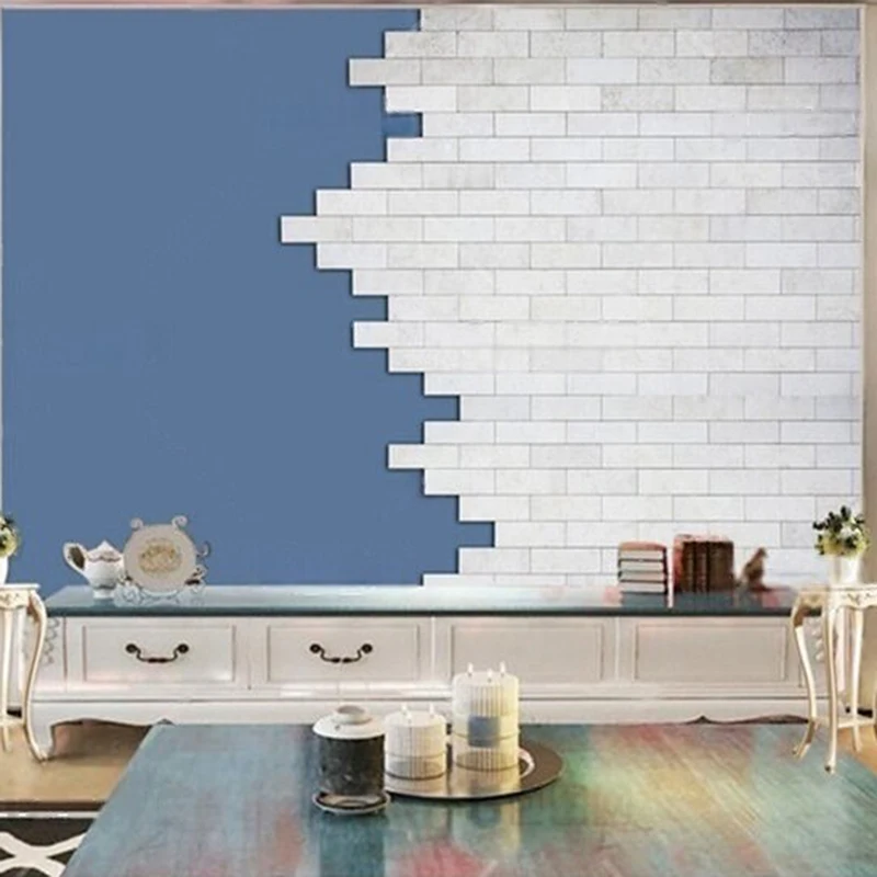 

Современный и простой телевизор с кирпичным узором, интерьер спальни, украшение для дома, фоновая настенная живопись