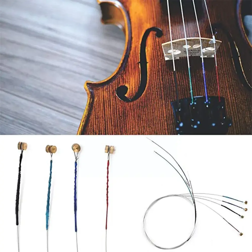 Jeu complet de cordes de violon noyau de E-A-D-G remplacement de cordes de violon pour violon 3/4 et 4/4 nouveaux accessoires de pièces de musique