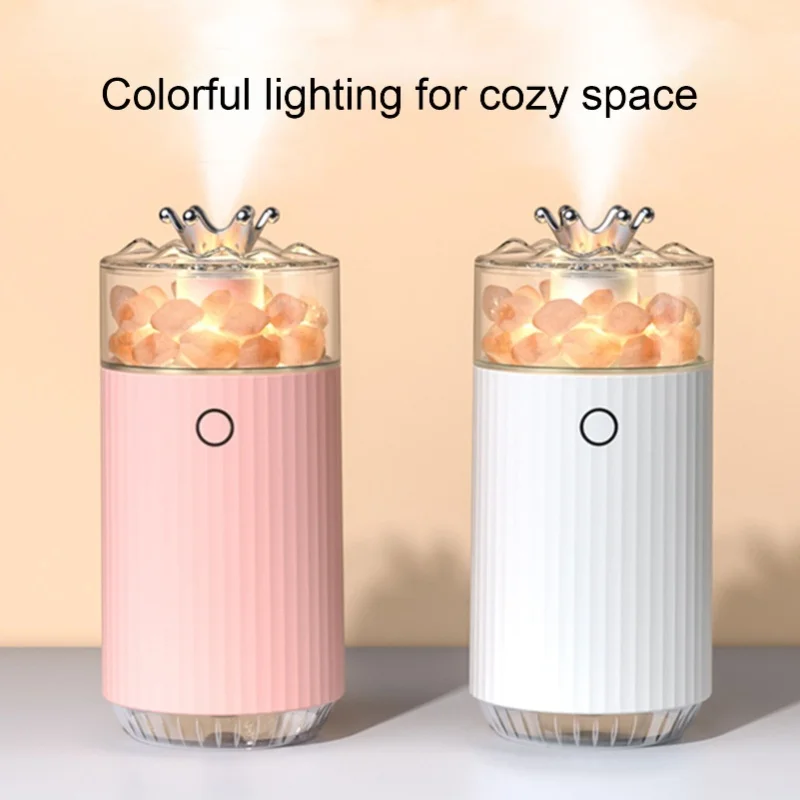 Mini Humidifier 240ml With Sea Salt Aroma USB Rechargeable Ultrasound Colorful Lighting Desktop Humidifier For Car Bedroom Green