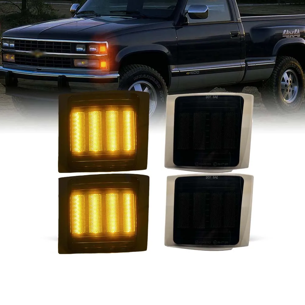 

1-Set Front Corner Lamp Signal Light for Chevrolet Silverado C/K C10 Pickup Truck 1500 / 2500 / 3500 1994-1998 Tahoe 1995-1999