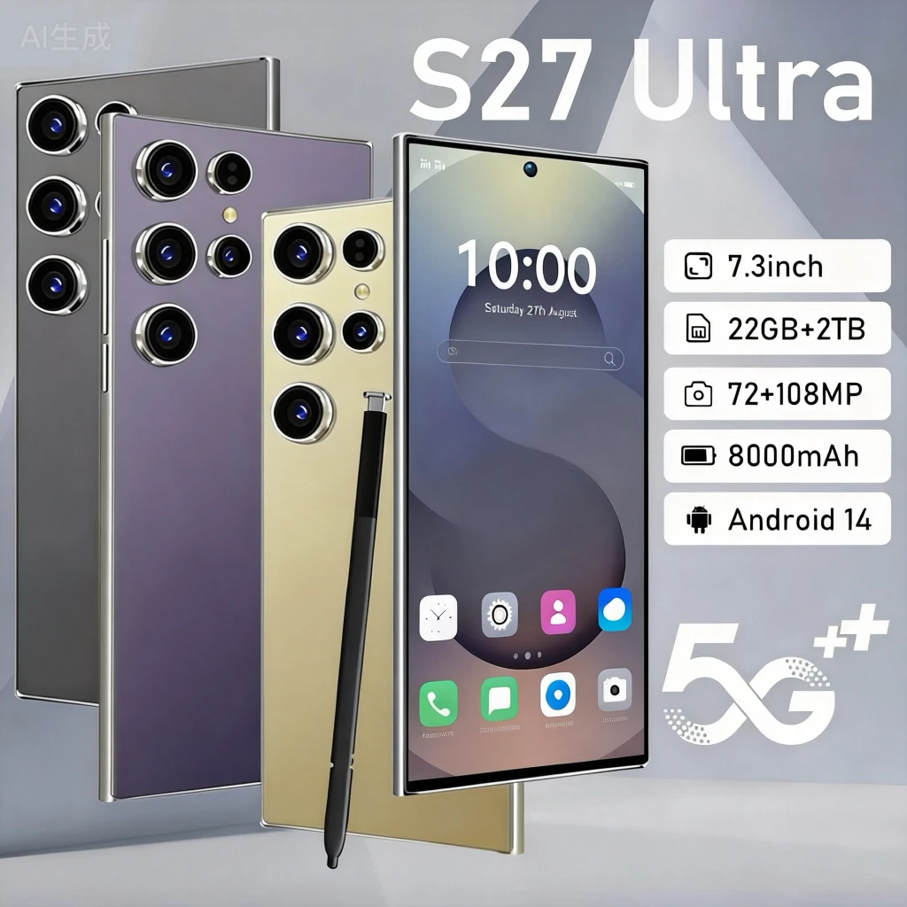 NEW 2026 HOT Silicone Case For S27 Ultra 7.3 Inch Smartphone Shockproof Cover Lite Moblie Phones Cases Accessories High Quality