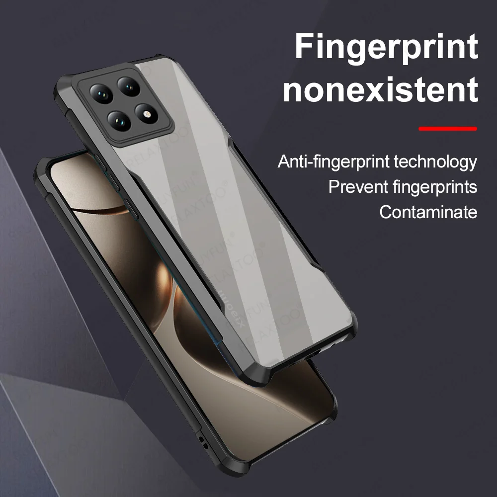 For Xiaomi 14T Pro Case Acrylic Transparent Armor Shockproof Cover On Mi 14TPro 14 T Xiaomi14T Xiaomi14TPro 5G Protection Coque