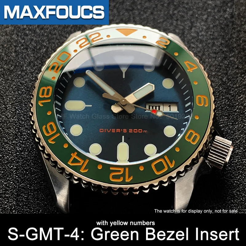 إطار سيراميك منحدر إدراج GMT نمط 38*30.6 مللي متر لـ Seiko SKX007 SKX011 لأجزاء ساعة Rlx GMT-Master MOD