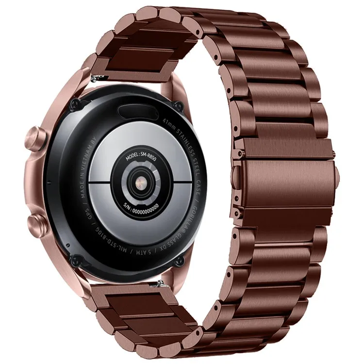 For Garmin Vivomove/Vivomove HR Stainless Steel Watch Strap Quick Release 20mm Watchband with Folding Clasp - Bronze