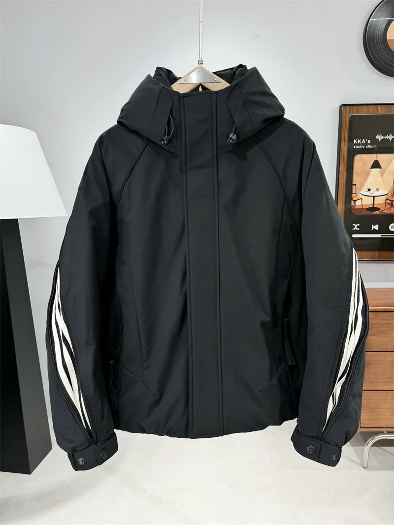 

Мужская зимняя утепленная куртка на молнии с пуховым наполнителем, повседневная, теплая, ветрозащитная, из полиэфирного волокна, для работы