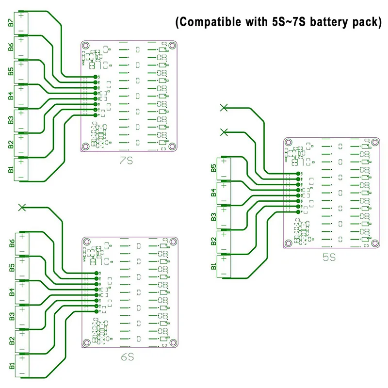 5S 6S 7S 5A kondensator aktywny korektor balanser LFP Lifepo4 litowy Lipo/tytan LTO bateria moduł transferu energii płyta