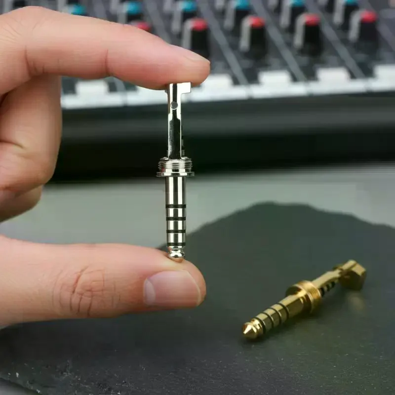 4.4MM 5Pole Copper Rhodium Plated HIFI Balanced Audio Plug with Clip for Professional Stage Equipment