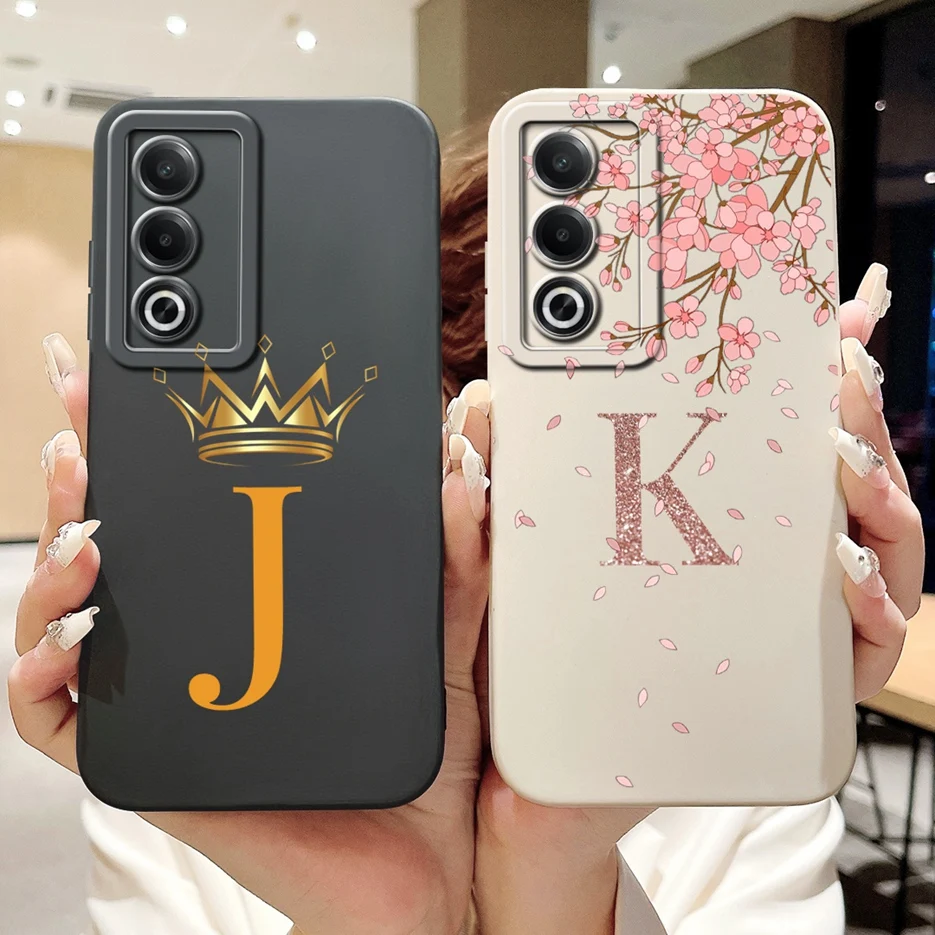 For Oppo A80 5G Case CPH2639 Cute Crown Letters Cover Shockproof Phone Case For Oppo A3 Pro A3Pro OppoA80 Back Cover Soft Fundas