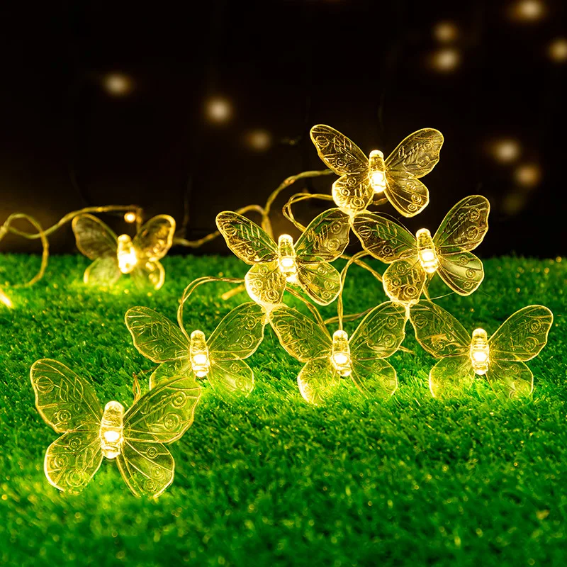 10/20/40 LED-Schmetterlings-Lichterketten für Innenräume, Feenlichter, Nachtlichter, Raumgirlanden, Vorhänge, Mädchen-Geburtstags-, Hochzeits- und Partydekoration – Detail 10