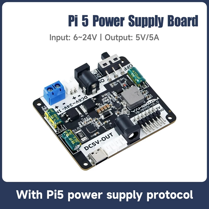 For 5 Power Supply Expansion Board with Various Power Input Output Interface for NANO STM32 Robot-A69M