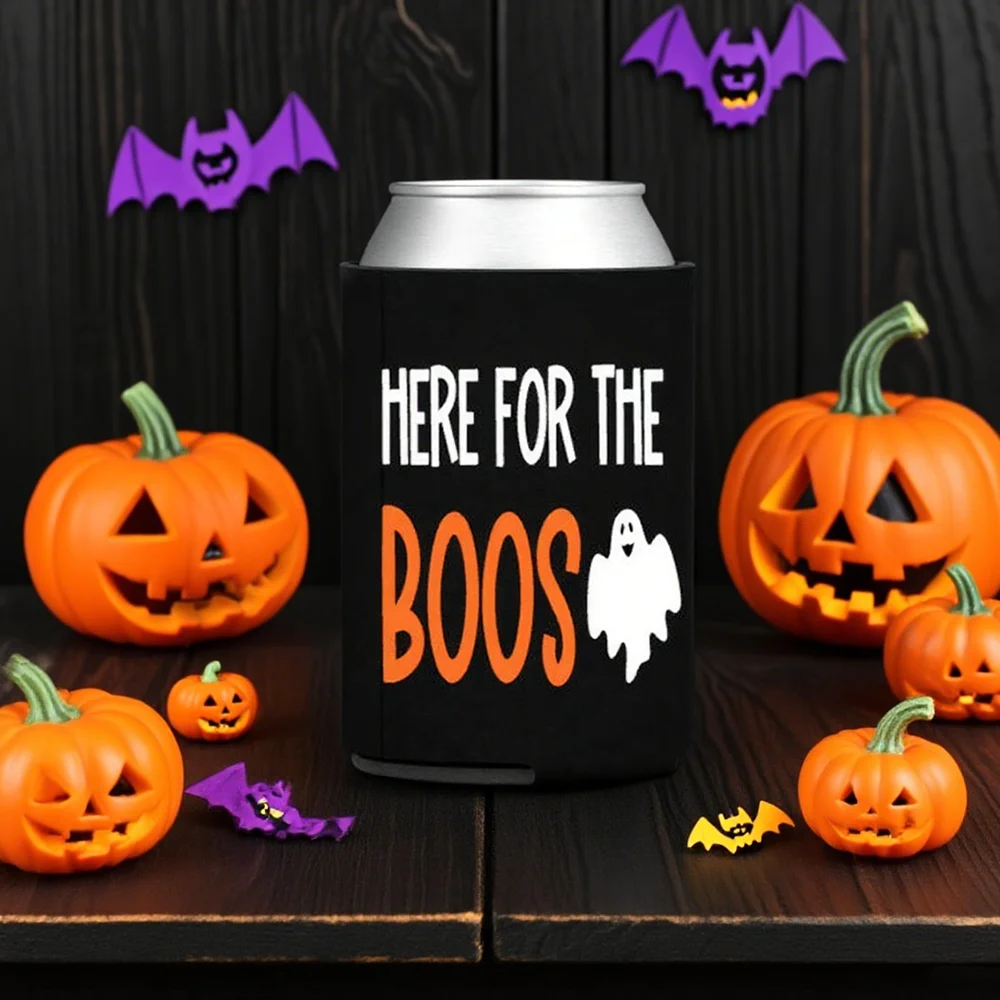 

5Pcs I'm Here for The Boos Can Cooler Halloween Party Supplies Drink Up Witches Ghosts Gothic Beer Accessories Bride To Be Gift