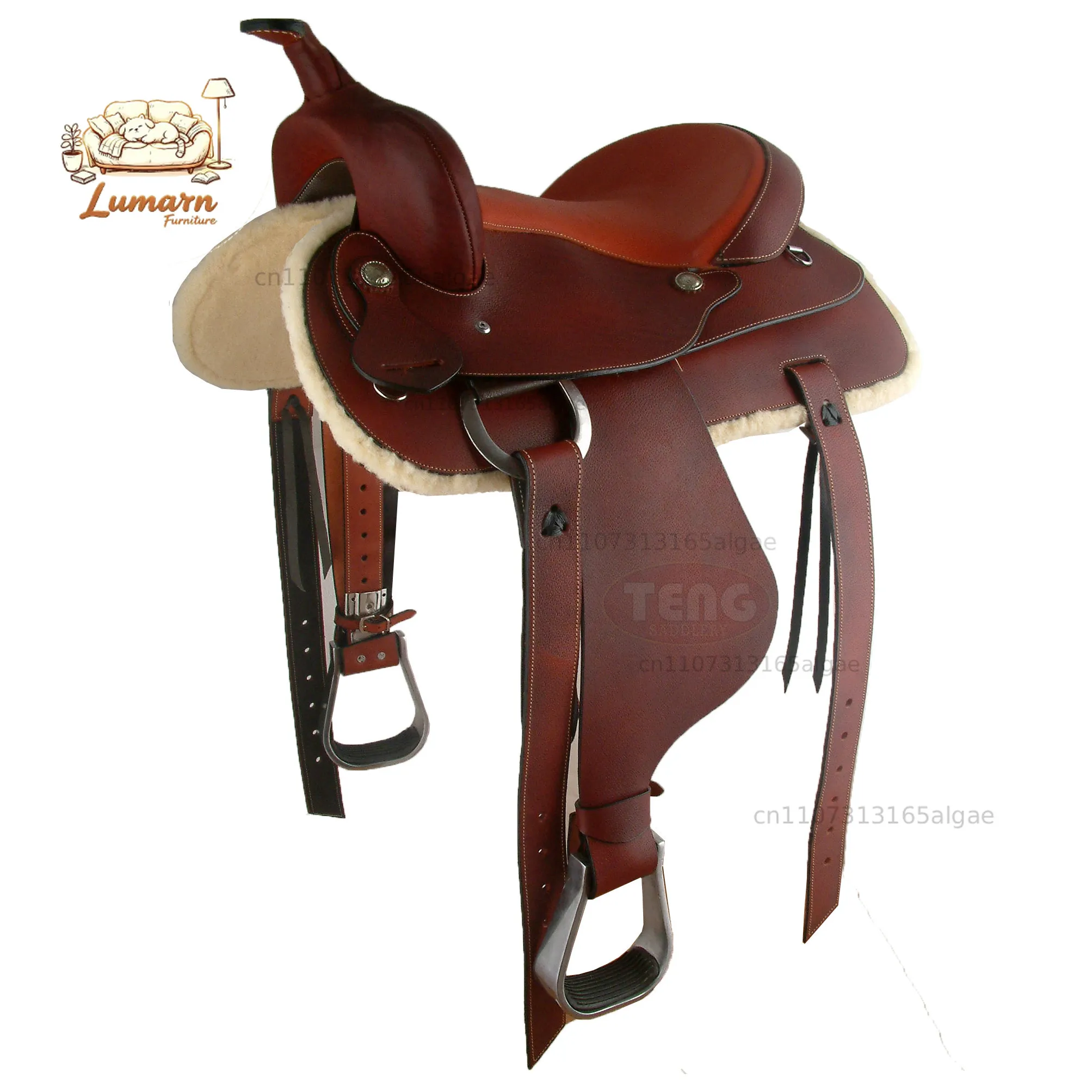 TENG Saddle, Full Leather Western Saddle 14.5 