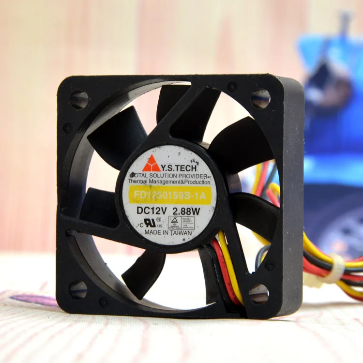 Yuanshan Y.S Tech FD1250159B-1A 12V 2.88w 5cm Double Ball Cooling Fan